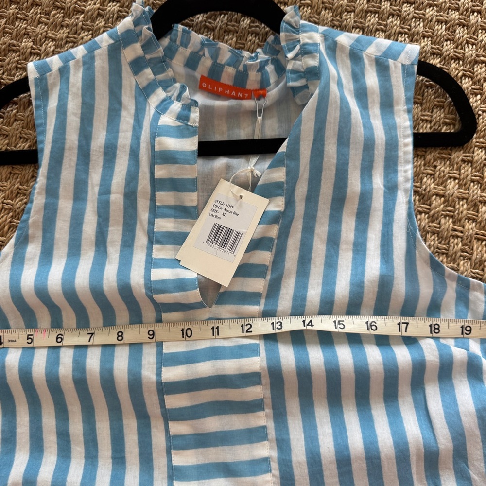 Oliphant Nassau Blue Yoke Dress Size XL - Picture 5 of 6